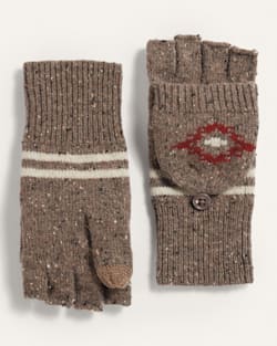 ALTERNATE VIEW OF BISON LAMBSWOOL CONVERTIBLE MITTENS IN BROWN image number 2