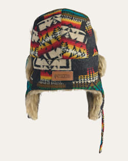 ALTERNATE VIEW OF WOOL TRAPPER HAT IN BLACK CHIEF JOSEPH image number 4