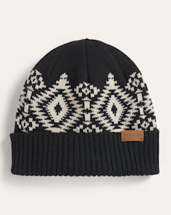LOS OJOS MERINO BEANIE IN BLACK image number 1