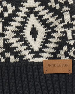 ALTERNATE VIEW OF LOS OJOS MERINO BEANIE IN BLACK image number 2