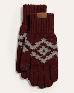 CROWN POINT MERINO TEXTING GLOVES IN RED image number 1