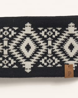 ALTERNATE VIEW OF LOS OJOS MERINO FLEECE-LINED HEADBAND IN BLACK image number 2