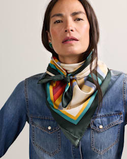 ADDIE ROANHORSE X PENDLETON MIDDLE WATERS SILK SCARF IN MULTI image number 1