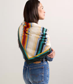 ALTERNATE VIEW OF ADDIE ROANHORSE X PENDLETON MIDDLE WATERS SILK SCARF IN MULTI image number 3