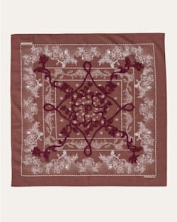 ALTERNATE VIEW OF EMBROIDERED BANDANA IN RAISIN image number 2