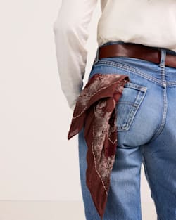 ALTERNATE VIEW OF EMBROIDERED BANDANA IN RAISIN image number 3