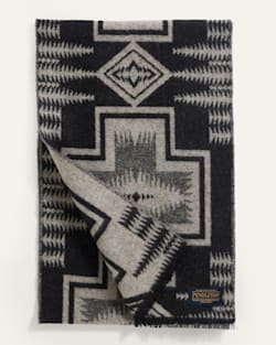 ALTERNATE VIEW OF HARDING WOOL SCARF IN BLACK/TAN image number 3