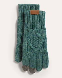 CABLE KNIT TEXTING GLOVES IN SEAPORT image number 1
