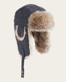 WOOL TRAPPER HAT IN CHARCOAL image number 1