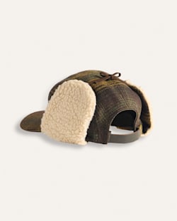 ALTERNATE VIEW OF HERRINGBONE PLAID TIMBERLINE HAT IN GREEN MIX/BROWN image number 4