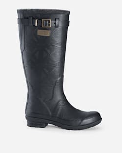 HERITAGE EMBOSSED TALL RAIN BOOTS IN BLACK image number 1