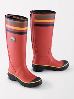 ALTERNATE VIEW OF NATIONAL PARK TALL RAIN BOOTS IN RAINIER RED image number 2