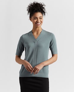 WOMEN'S COLBY SUIT SWEATER IN BLUE GREY image number 1