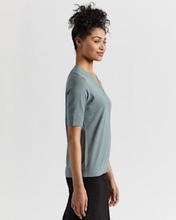 ALTERNATE VIEW OF WOMEN'S COLBY SUIT SWEATER IN BLUE GREY image number 2