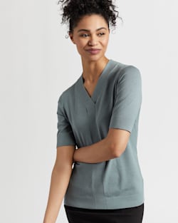 ALTERNATE VIEW OF WOMEN'S COLBY SUIT SWEATER IN BLUE GREY image number 5