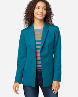 WOMEN'S SEASONLESS WOOL BLAZER IN MOROCCAN BLUE image number 1