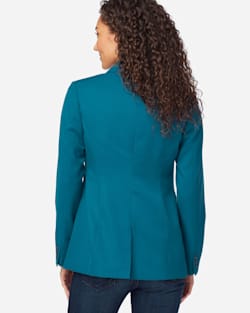 ALTERNATE VIEW OF WOMEN'S SEASONLESS WOOL BLAZER IN MOROCCAN BLUE image number 3