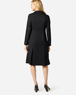 ADDITIONAL VIEW OF SEASONLESS WOOL FLORENCE COAT DRESS IN BLACK image number 2