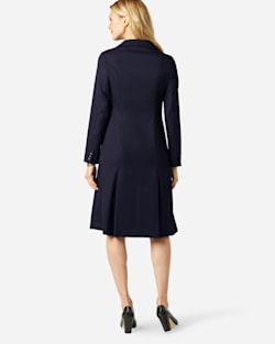 ADDITIONAL VIEW OF SEASONLESS WOOL FLORENCE COAT DRESS IN MIDNIGHT NAVY image number 2
