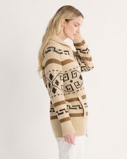 ALTERNATE VIEW OF WOMEN'S WESTERLEY CARDIGAN IN TAN/BROWN image number 3