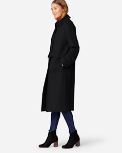 ALTERNATE VIEW OF LONG WOOL COAT IN BLACK image number 2