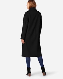 ALTERNATE VIEW OF LONG WOOL COAT IN BLACK image number 3