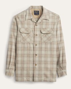 MEN'S PLAID BOARD SHIRT IN TAN OMBRE image number 1