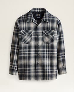 MEN'S PLAID BOARD SHIRT IN GREY/TAN OMBRE image number 1