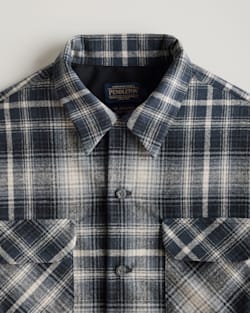 ALTERNATE VIEW OF MEN'S PLAID BOARD SHIRT IN GREY/TAN OMBRE image number 2