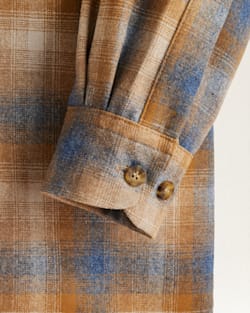 ALTERNATE VIEW OF MEN'S BOARD SHIRT IN TAN/COPPER/BLUE PLAID image number 3