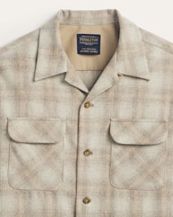 ALTERNATE VIEW OF MEN'S PLAID BOARD SHIRT IN TAN OMBRE image number 2