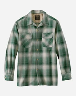MEN'S BOARD SHIRT IN TAN/GREEN OMBRE PLAID image number 1