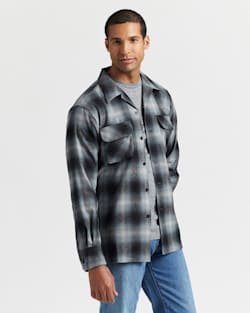 MEN'S BOARD SHIRT IN GREY/WHITE OMBRE image number 1