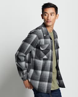 MEN'S PLAID BOARD SHIRT IN GREY/OXFORD OMBRE image number 1