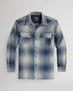 MEN'S PLAID BOARD SHIRT IN BLUE/GREY MIX OMBRE image number 1