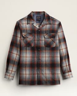 MEN'S PLAID BOARD SHIRT IN COPPER/GREY OMBRE image number 1