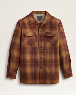 MEN'S PLAID BOARD SHIRT IN GOLD/RUST OMBRE image number 1