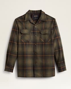 MEN'S PLAID BOARD SHIRT IN GREEN/BROWN OMBRE image number 1