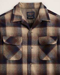 MEN'S PLAID BOARD SHIRT IN BROWN/NAVY OMBRE image number 2