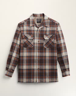 MEN'S PLAID BOARD SHIRT IN BROWN/TAN MIX OMBRE image number 1