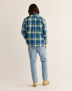 ALTERNATE VIEW OF MEN'S PLAID BOARD SHIRT IN BLUE/GREEN PLAID image number 3