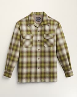 MEN'S PLAID BOARD SHIRT IN BROWN/GREEN OMBRE image number 1