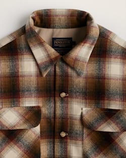 ALTERNATE VIEW OF MEN'S PLAID BOARD SHIRT IN COPPER/BROWN OMBRE image number 2