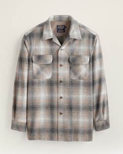 MEN'S PLAID BOARD SHIRT IN GREY/TAN MIX PLAID image number 1