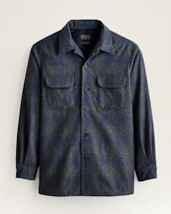 MEN'S PLAID BOARD SHIRT IN NAVY/OXFORD MIX OMBRE image number 1