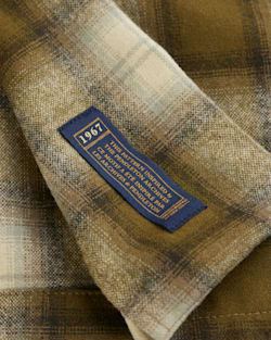 ALTERNATE VIEW OF MEN'S PLAID BOARD SHIRT IN OLIVE PLAID image number 6