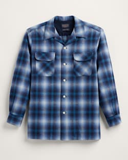 MEN'S PLAID BOARD SHIRT IN BLUE MIX/TURQUOISE OMBRE image number 1