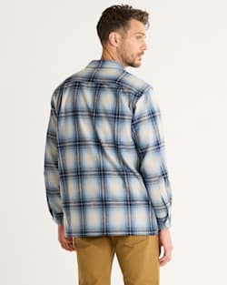 ALTERNATE VIEW OF MEN'S PLAID BOARD SHIRT IN LIGHT BLUE MIX OMBRE image number 2