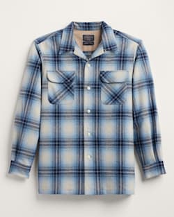 ALTERNATE VIEW OF MEN'S PLAID BOARD SHIRT IN LIGHT BLUE MIX OMBRE image number 5