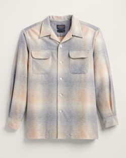 ALTERNATE VIEW OF MEN'S PLAID BOARD SHIRT IN TAN/GREY MIX OMBRE image number 5